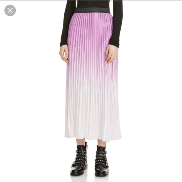 Maje ombré purple to white pleated skirt - Picture 1 of 3